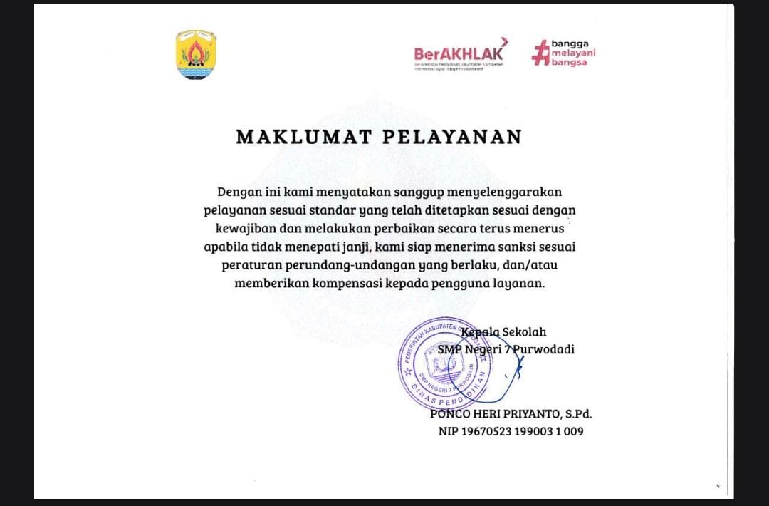MAKLUMAT PELAYANAN